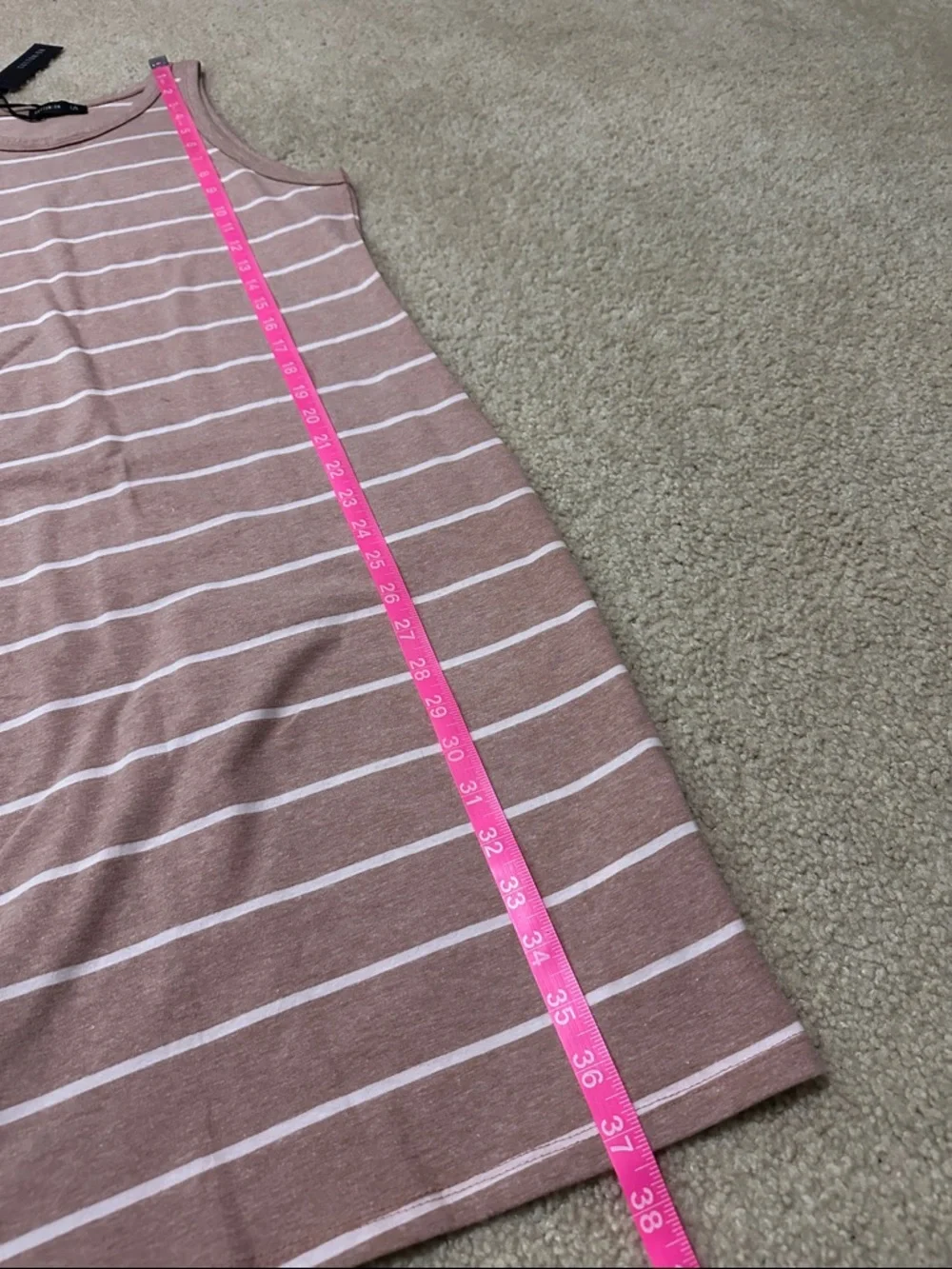 Cotton On Mauve Pink Striped Tank Bodycon Midi Dress NWT - Picture 7 of 10